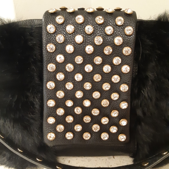 Fabulous Blinged out Fur Party Night Bag - Picture 6 of 7